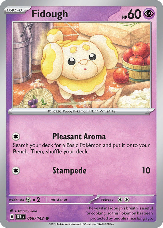 (066/142) Pokemon TCG Stellar Crown Single: Fidough   Common