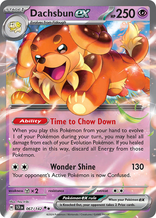 (067/142) Pokemon TCG Stellar Crown Single: Dachsbun ex   Double Rare