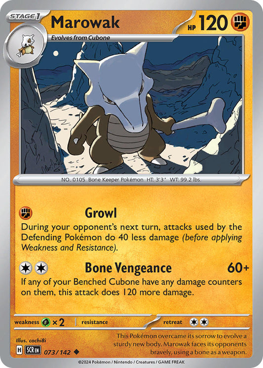 (073/142) Pokemon TCG Stellar Crown Single: Marowak   Uncommon