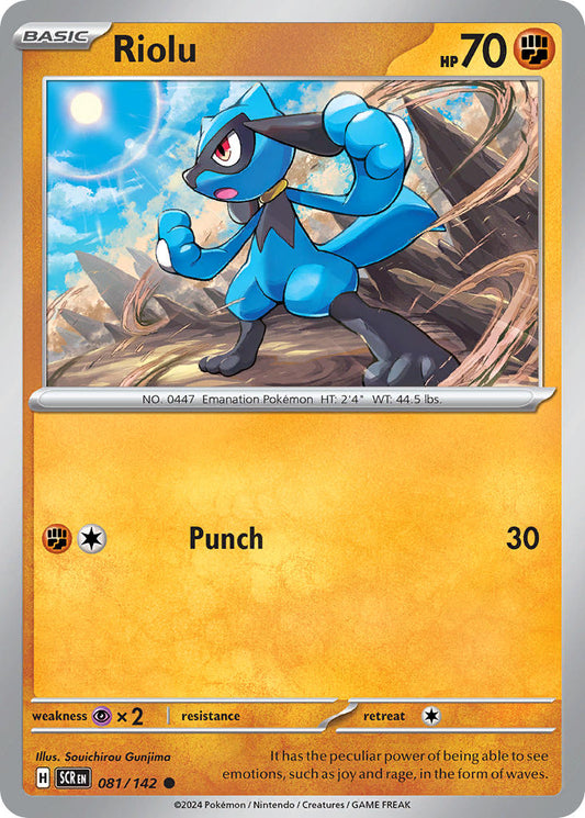 (081/142) Pokemon TCG Stellar Crown Single: Riolu   Common