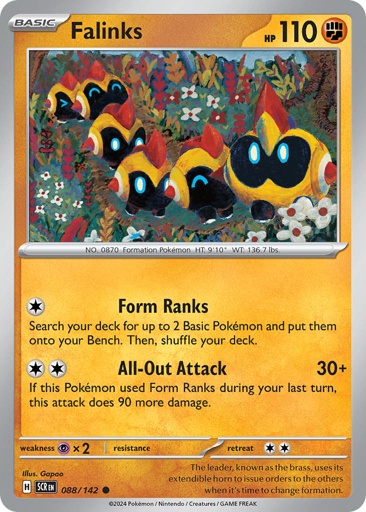 (088/142) Pokemon TCG Stellar Crown Single: Falinks   Common