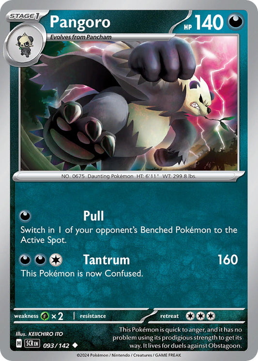 (093/142) Pokemon TCG Stellar Crown Single: Pangoro   Uncommon