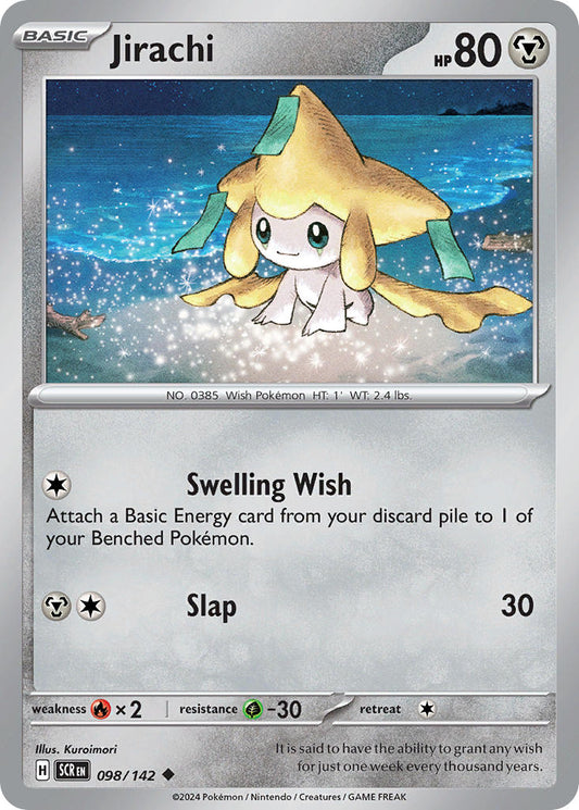 (098/142) Pokemon TCG Stellar Crown Single: Jirachi  Reverse Holo Uncommon