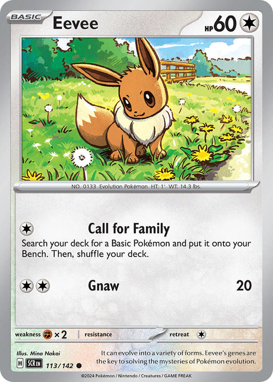 (113/142) Pokemon TCG Stellar Crown Single: Eevee   Common