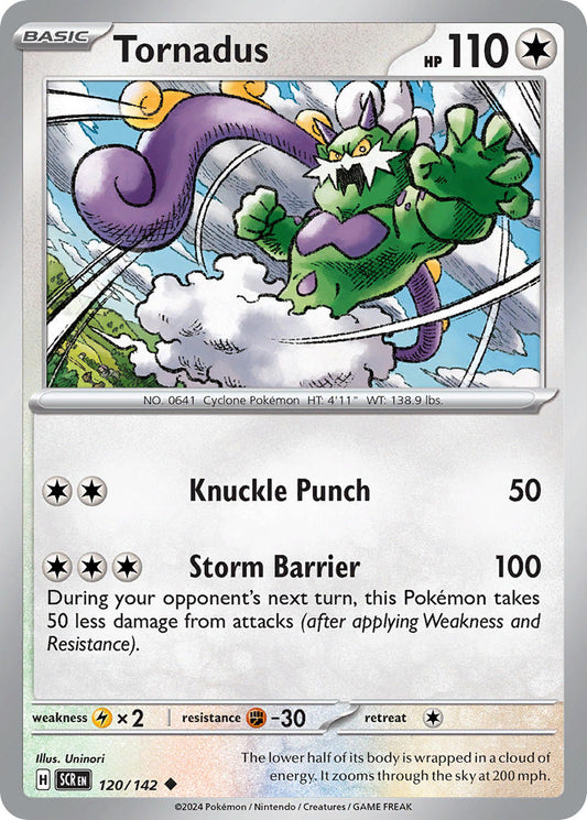 (120/142) Pokemon TCG Stellar Crown Single: Tornadus   Uncommon