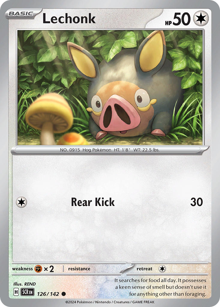 (126/142) Pokemon TCG Stellar Crown Single: Lechonk   Common