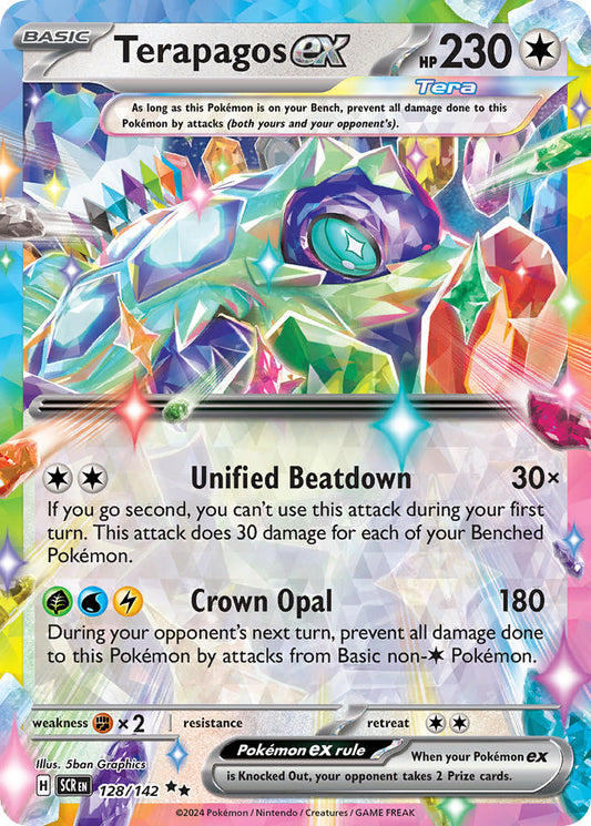 (128/142) Pokemon TCG Stellar Crown Single: Terapagos ex   Double Rare