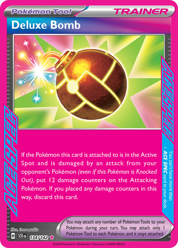 (134/142) Pokemon TCG Stellar Crown Single: Deluxe Bomb  ACE Rare