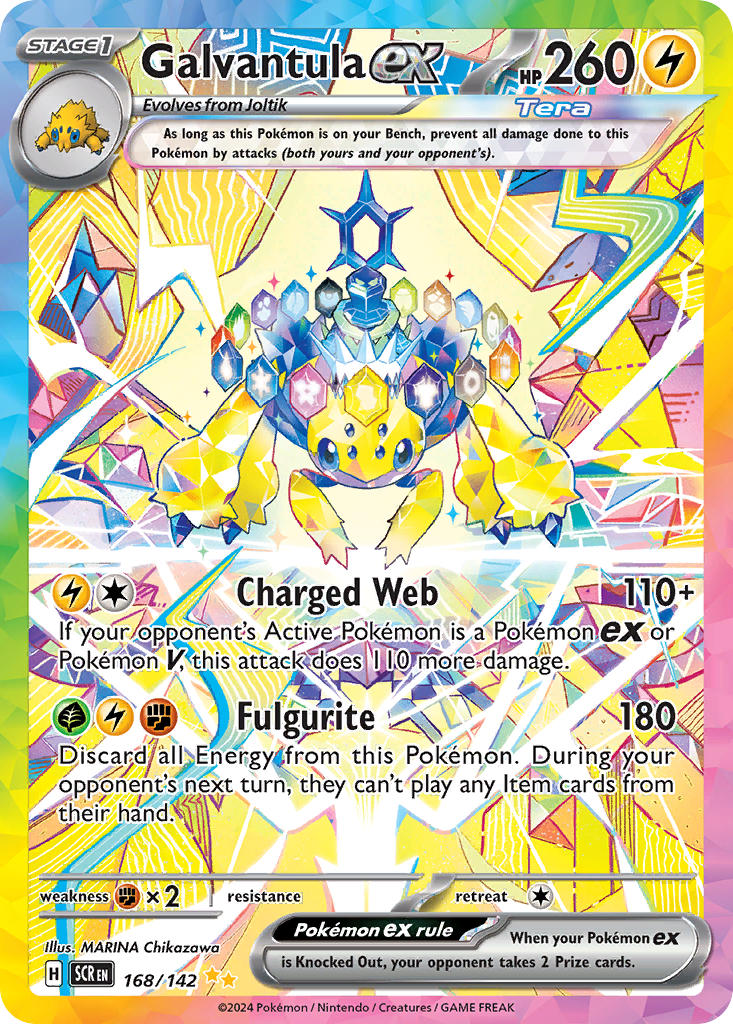 (168/142) Pokemon TCG Stellar Crown Single: Galvantula ex   Special Illustration Rare