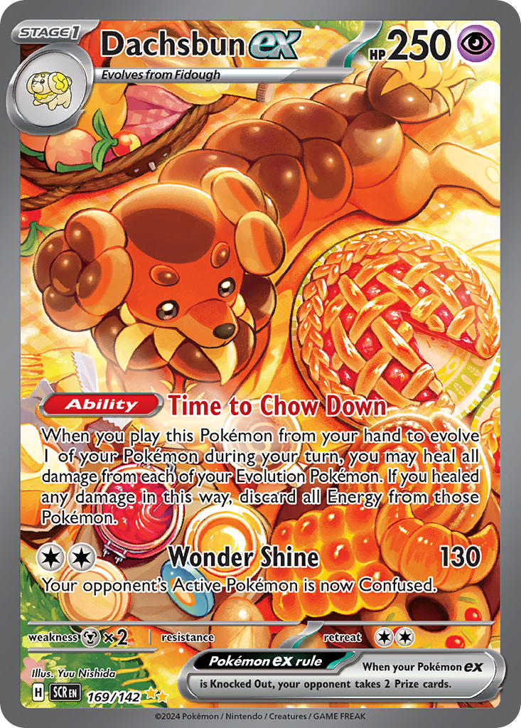 (169/142) Pokemon TCG Stellar Crown Single: Dachsbun ex   Special Illustration Rare