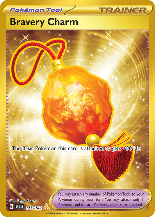 (175/142) Pokemon TCG Stellar Crown Single: Bravery Charm  Secret Rare