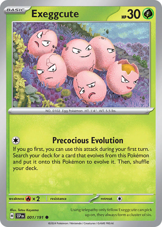 (001/191) Pokemon TCG Surging Sparks Single: Exeggcute   Common