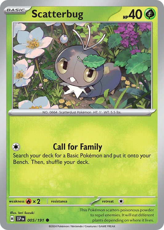 (005/191) Pokemon TCG Surging Sparks Single: Scatterbug   Common