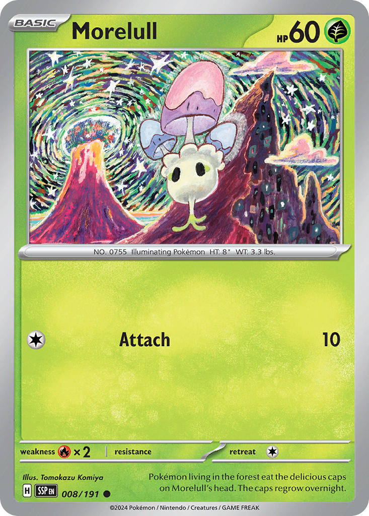 (008/191) Pokemon TCG Surging Sparks Single: Morelull   Common