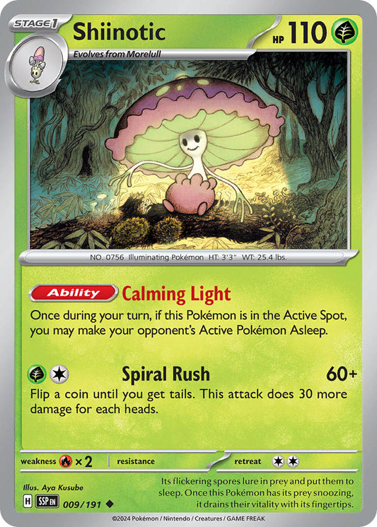 (009/191) Pokemon TCG Surging Sparks Single: Shiinotic   Uncommon