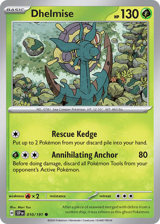 (010/191) Pokemon TCG Surging Sparks Single: Dhelmise   Common