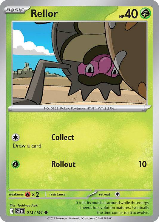 (013/191) Pokemon TCG Surging Sparks Single: Rellor   Common