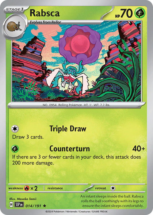 (014/191) Pokemon TCG Surging Sparks Single: Rabsca   Rare