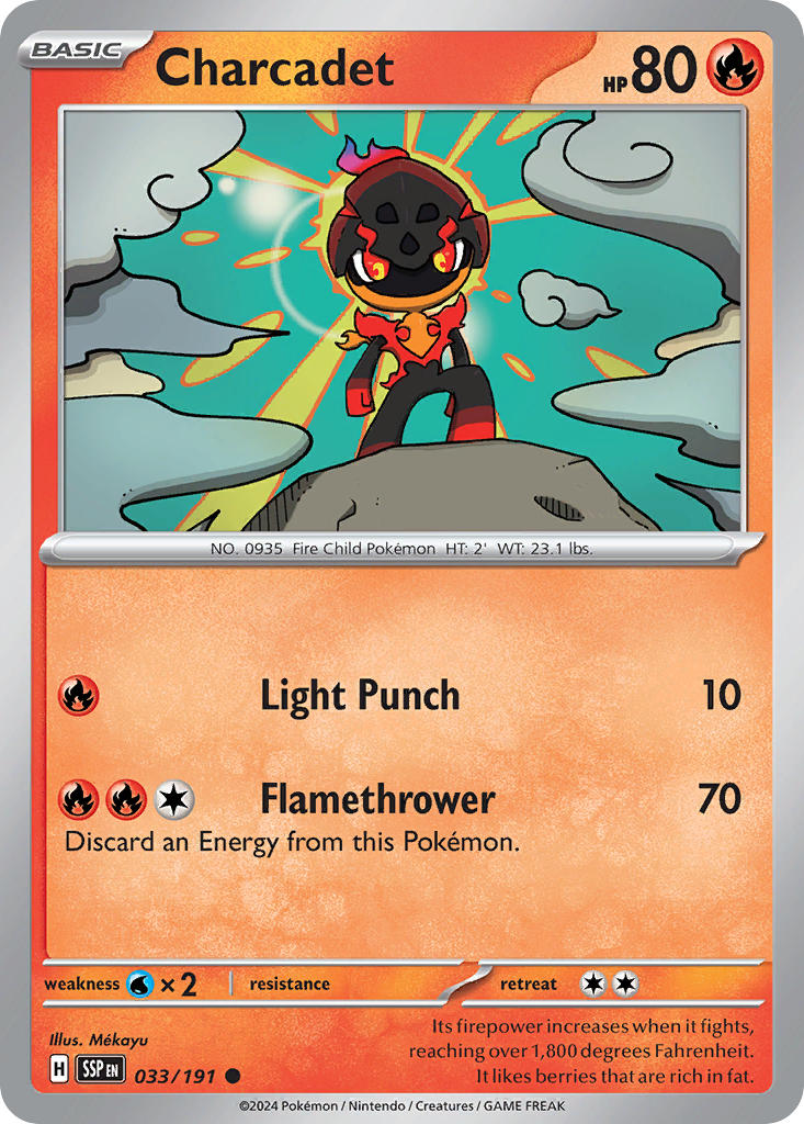 (033/191) Pokemon TCG Surging Sparks Single: Charcadet   Common