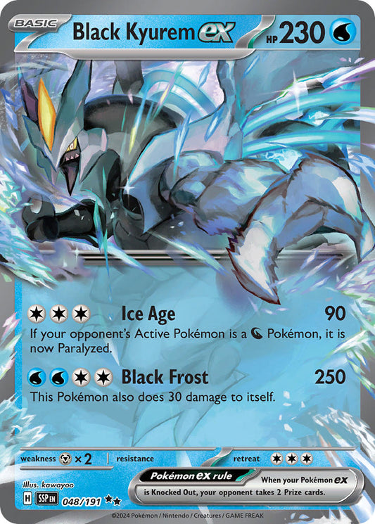 (048/191) Pokemon TCG Surging Sparks Single: Black Kyurem ex   Double Rare