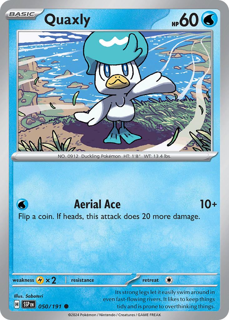 (050/191) Pokemon TCG Surging Sparks Single: Quaxly   Common