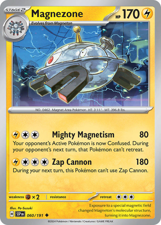 (060/191) Pokemon TCG Surging Sparks Single: Magnezone   Uncommon