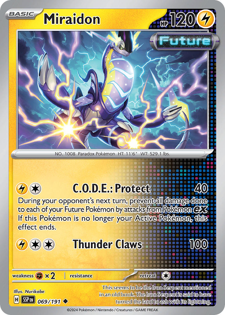 (069/191) Pokemon TCG Surging Sparks Single: Miraidon   Uncommon