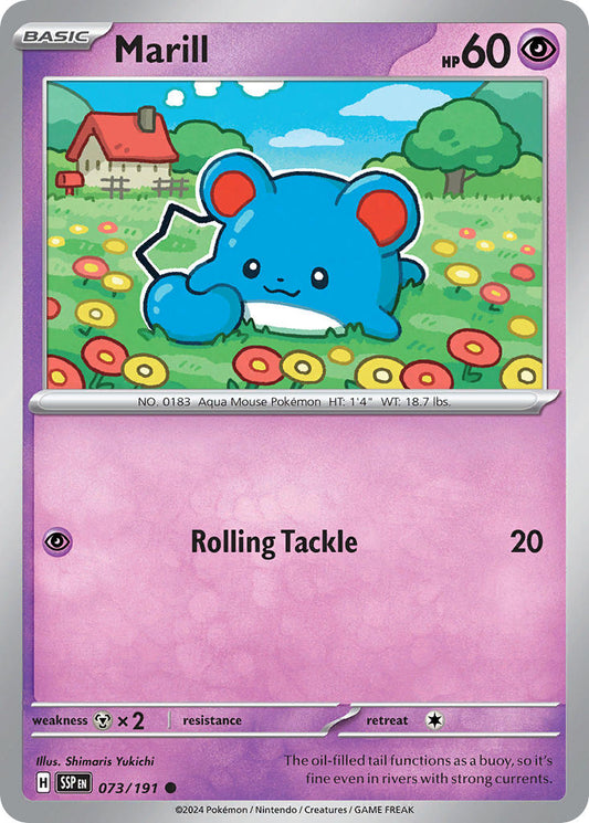 (073/191) Pokemon TCG Surging Sparks Single: Marill   Common