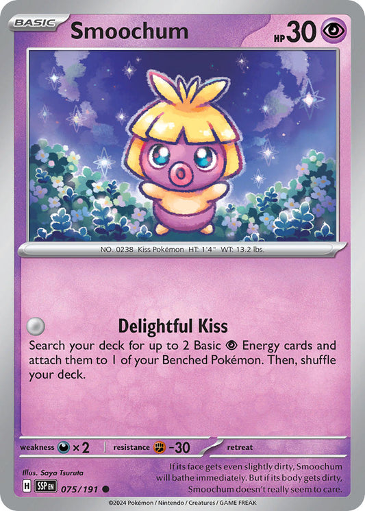 (075/191) Pokemon TCG Surging Sparks Single: Smoochum   Common