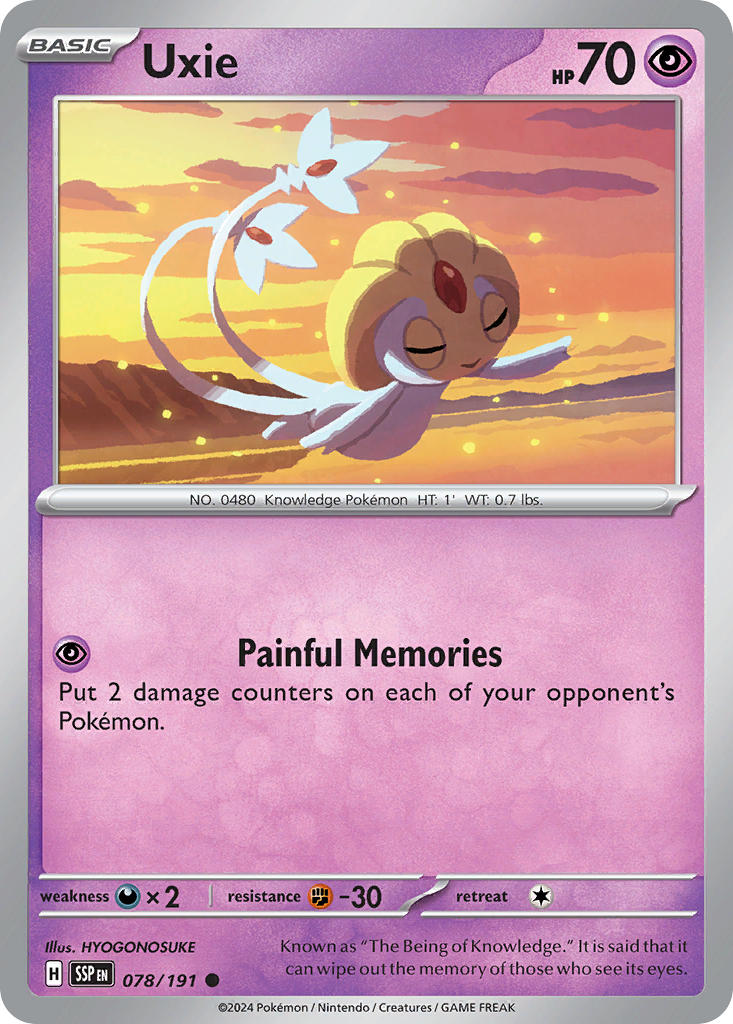 (078/191) Pokemon TCG Surging Sparks Single: Uxie   Common