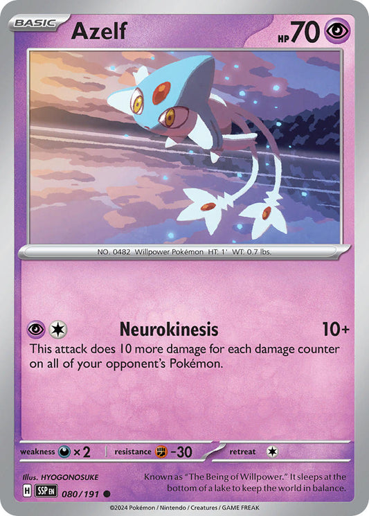 (080/191) Pokemon TCG Surging Sparks Single: Azelf   Common