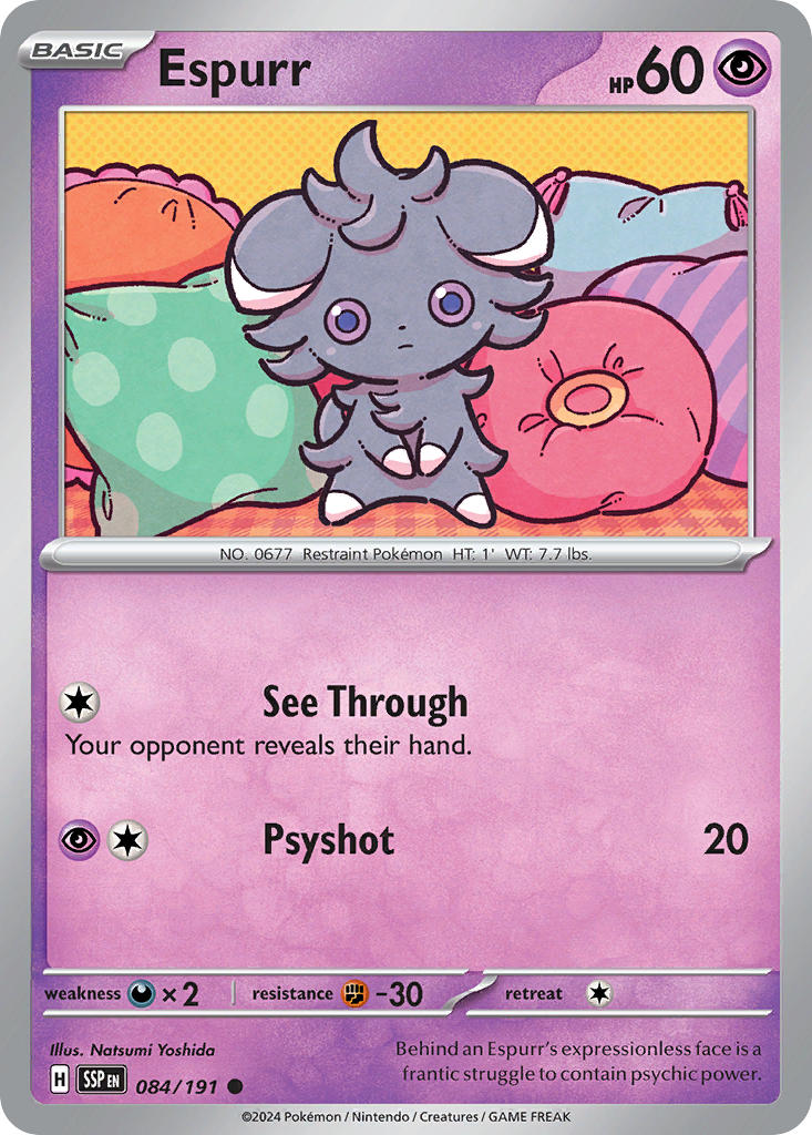 (084/191) Pokemon TCG Surging Sparks Single: Espurr   Common