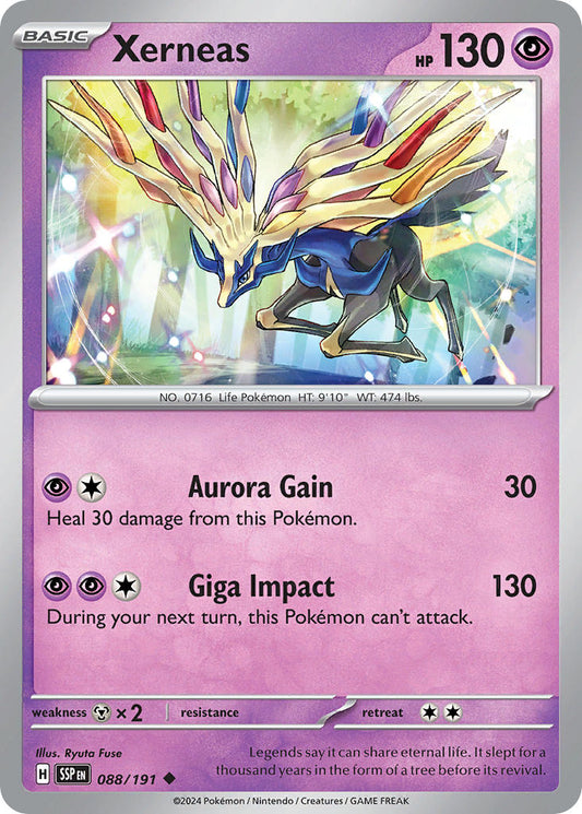 (088/191) Pokemon TCG Surging Sparks Single: Xerneas   Uncommon