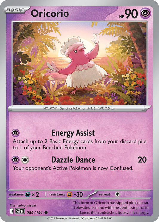 (089/191) Pokemon TCG Surging Sparks Single: Oricorio   Common