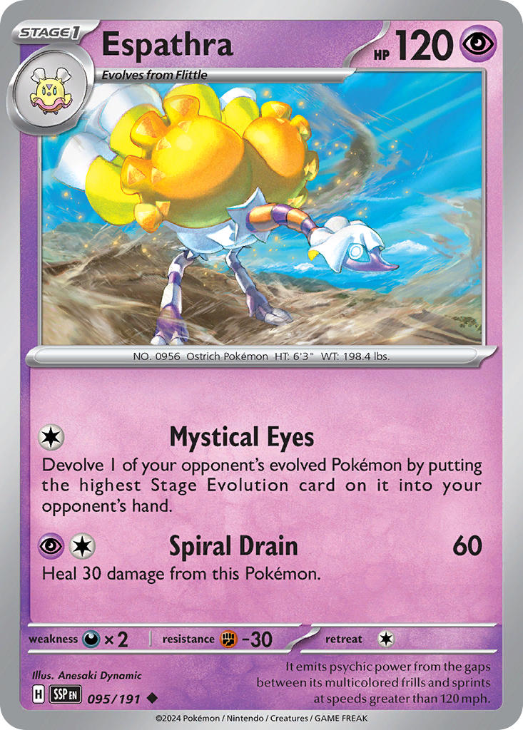 (095/191) Pokemon TCG Surging Sparks Single: Espathra   Uncommon