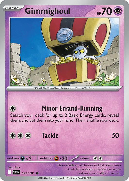 (097/191) Pokemon TCG Surging Sparks Single: Gimmighoul   Common