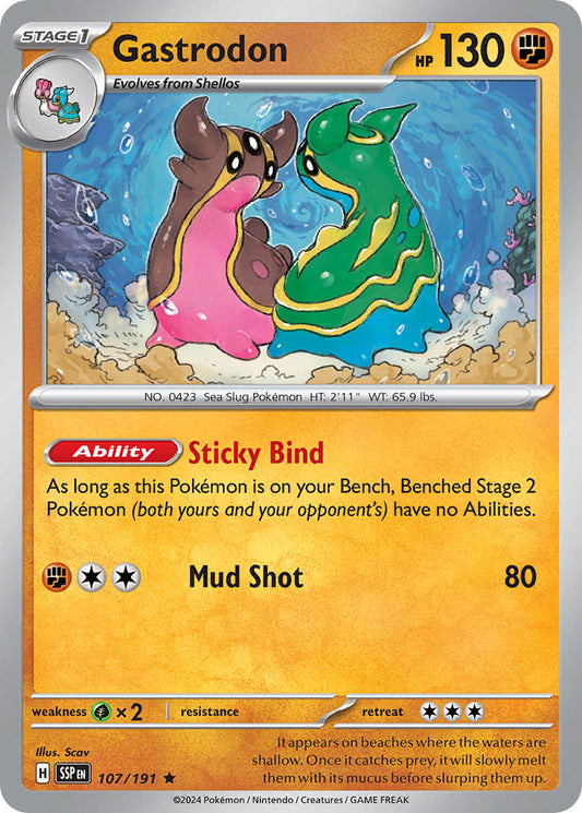 (107/191) Pokemon TCG Surging Sparks Single: Gastrodon   Rare