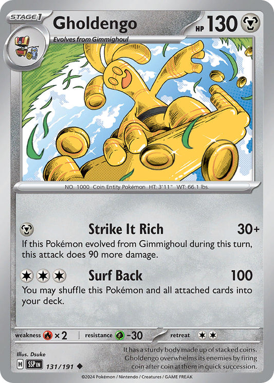 (131/191) Pokemon TCG Surging Sparks Single: Gholdengo   Uncommon