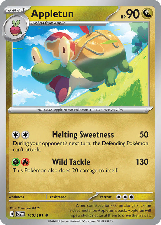 (140/191) Pokemon TCG Surging Sparks Single: Appletun   Uncommon