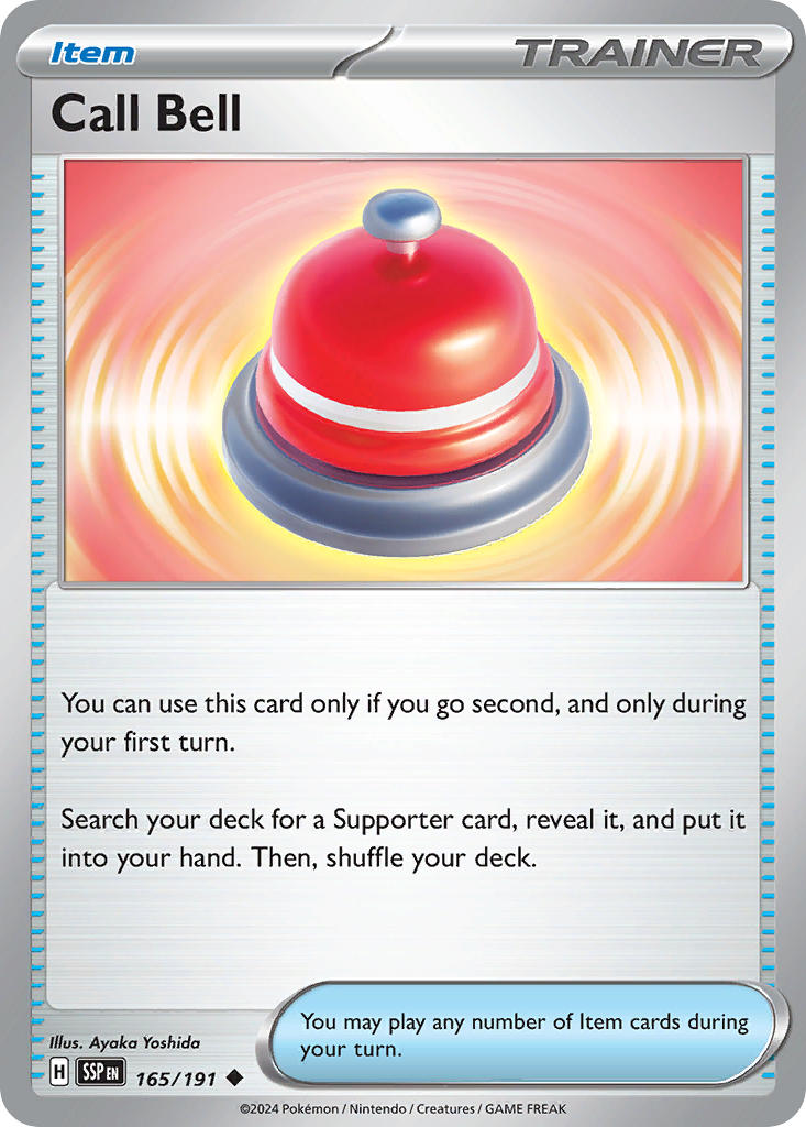 (165/191) Pokemon TCG Surging Sparks Single: Call Bell  Uncommon