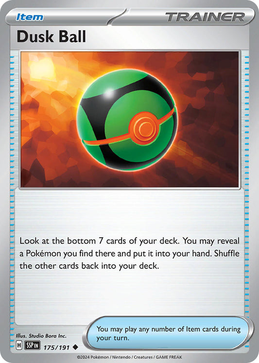 (175/191) Pokemon TCG Surging Sparks Single: Dusk Ball  Uncommon