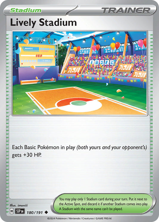 (180/191) Pokemon TCG Surging Sparks Single: Lively Stadium  Uncommon