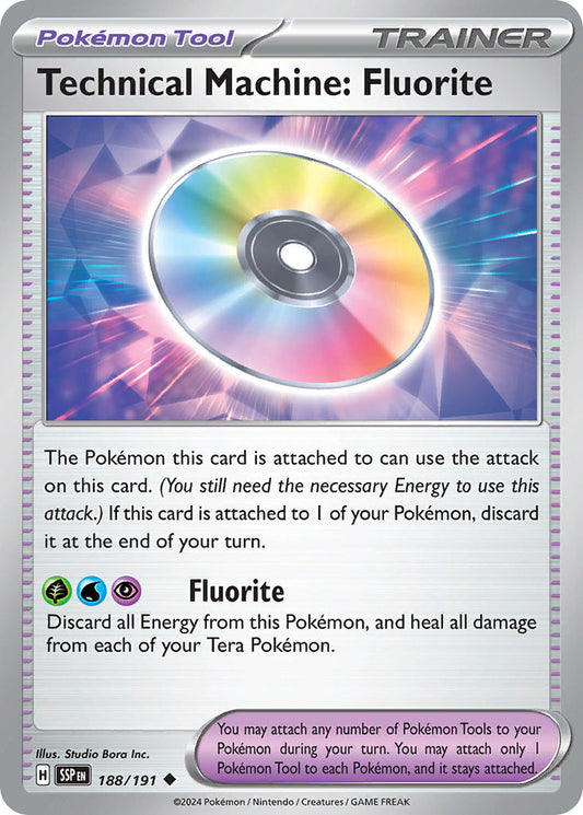 (188/191) Pokemon TCG Surging Sparks Single: Technical Machine: Fluorite  Uncommon