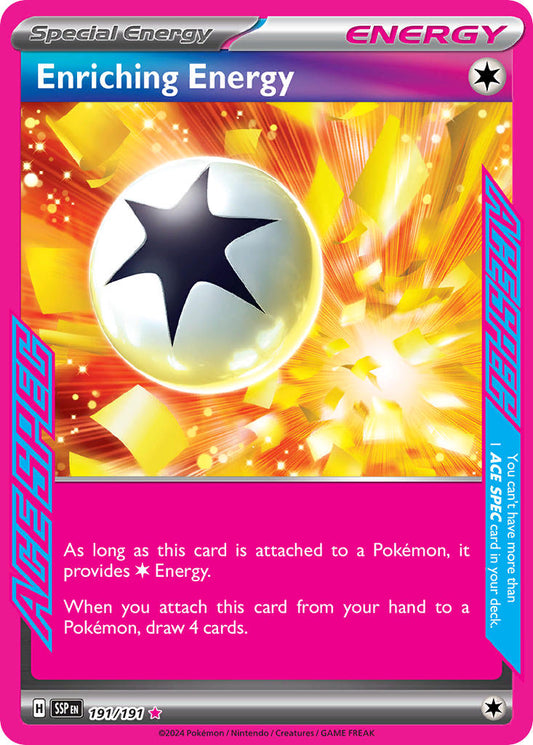 (191/191) Pokemon TCG Surging Sparks Single: Enriching Energy  ACE Rare