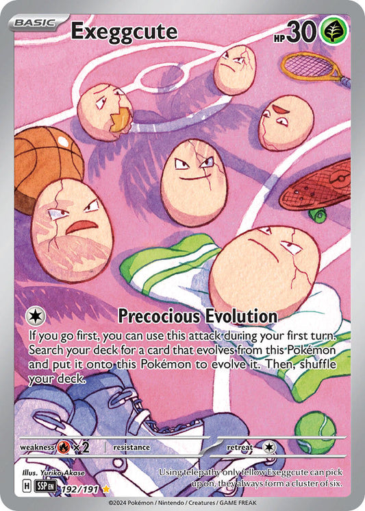 (192/191) Pokemon TCG Surging Sparks Single: Exeggcute   Illustration Rare