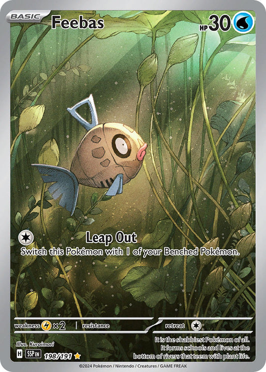 (198/191) Pokemon TCG Surging Sparks Single: Feebas   Illustration Rare