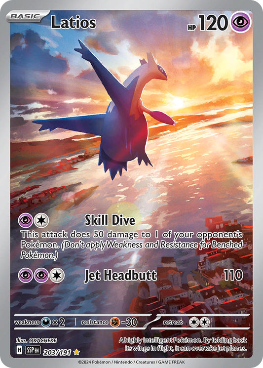 (203/191) Pokemon TCG Surging Sparks Single: Latios   Illustration Rare