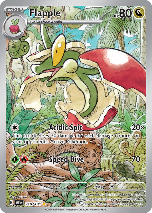 (210/191) Pokemon TCG Surging Sparks Single: Flapple   Illustration Rare