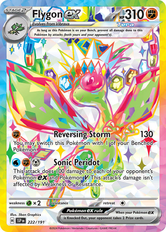 (222/191) Pokemon TCG Surging Sparks Single: Flygon ex   Ultra Rare