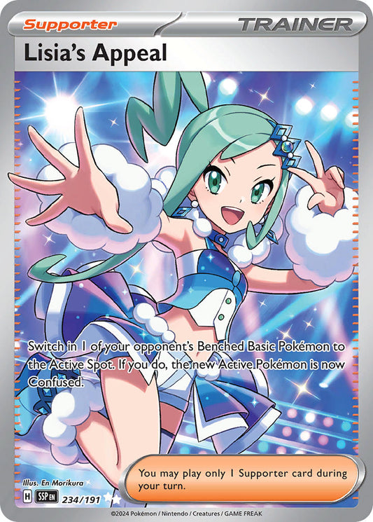 (234/191) Pokemon TCG Surging Sparks Single: Lisia's Appeal  Ultra Rare